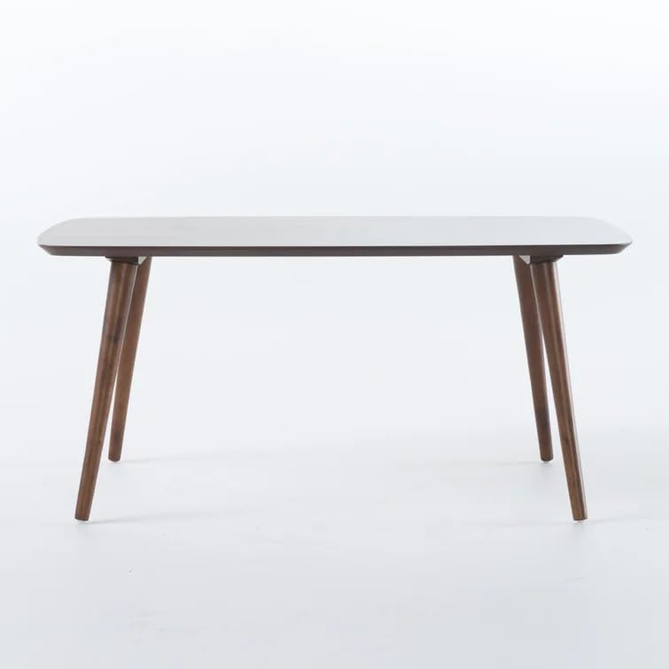 Zareen Mart Modern Coffee Table Centre Table for Living Room, Easy Assembly with Solid Wooden Legs - Antique Top