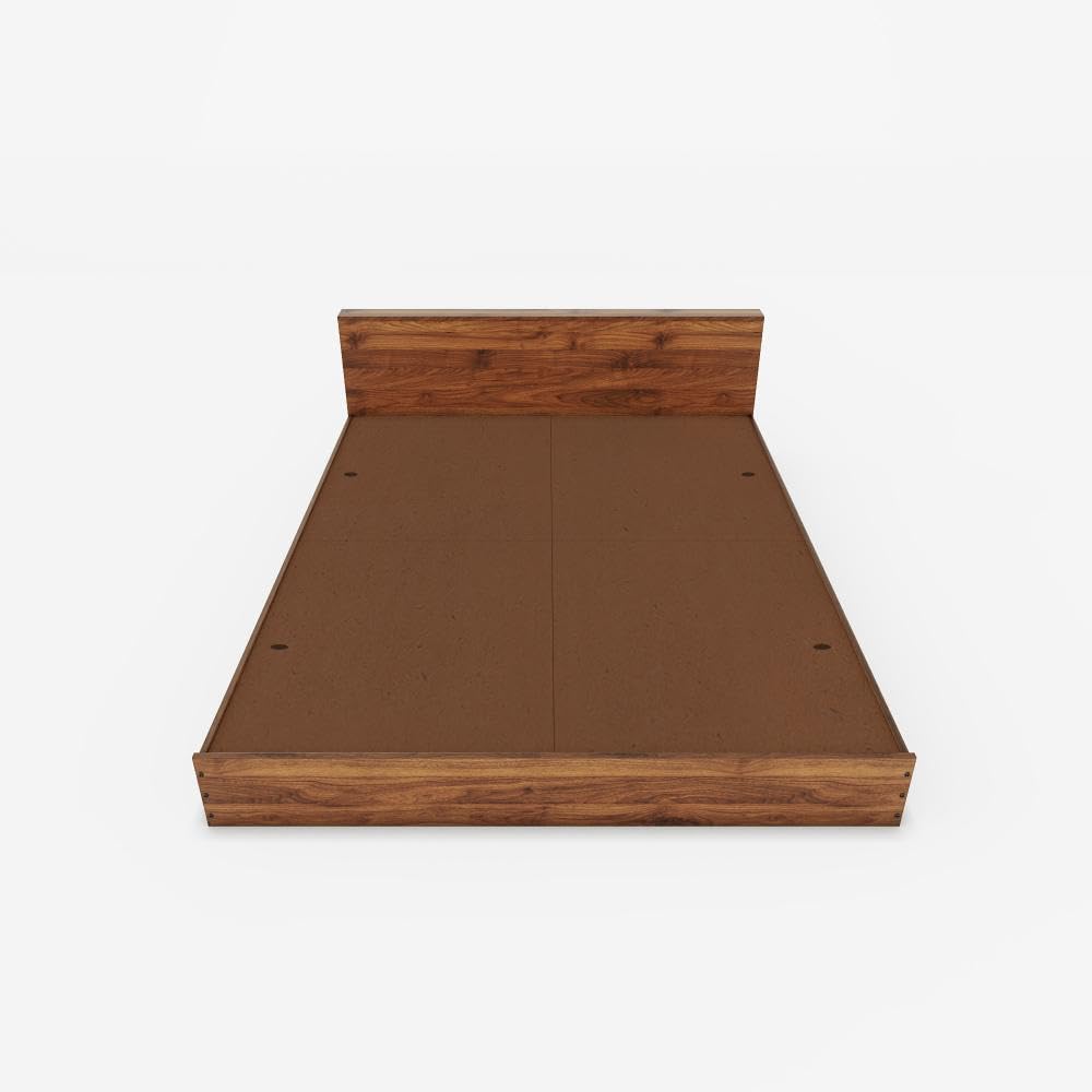 Wakefit Bed | 1 Year Warranty | Double Bed, Queen Size Bed, Cosmo Engineered Wood Bed, Platform Low Height Bed, Wooden Bed (Matte Finish_Brown)