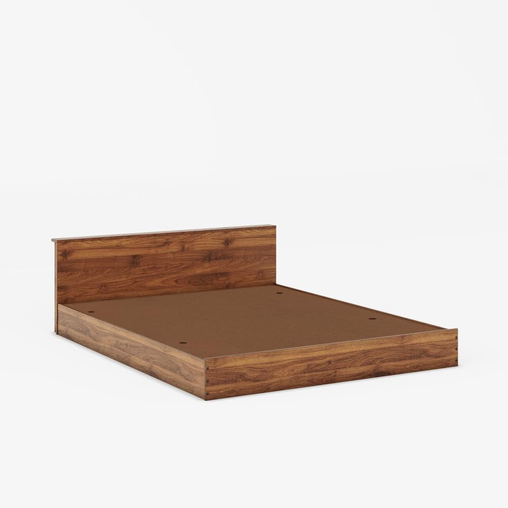 Wakefit Bed | 1 Year Warranty | Double Bed, Queen Size Bed, Cosmo Engineered Wood Bed, Platform Low Height Bed, Wooden Bed (Matte Finish_Brown)