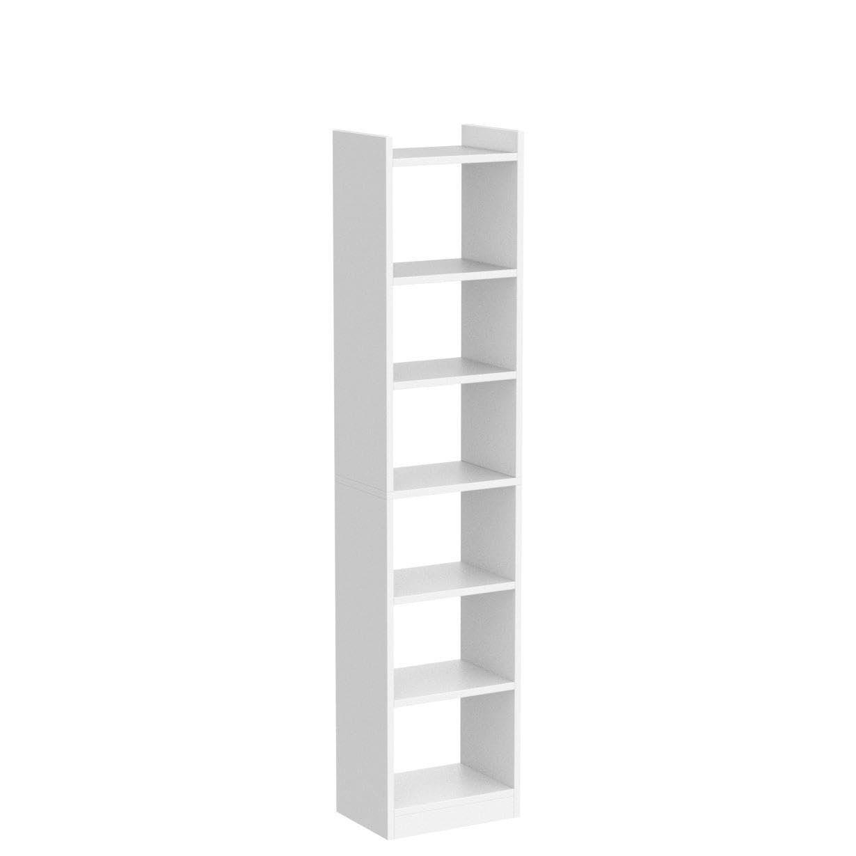 Lukzer 6 Layer Engineered Wood Bookshelf Multipurpose Home Decor Storage Rack Showcase Organizer for Living Room, Kitchen, Bedroom, Office (MR-005/White /180 x 33 x 24cm) DIY (Do It Yourself)