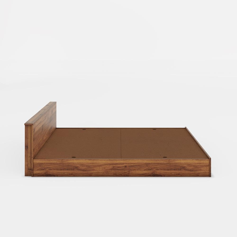Wakefit Bed | 1 Year Warranty | Double Bed, Queen Size Bed, Cosmo Engineered Wood Bed, Platform Low Height Bed, Wooden Bed (Matte Finish_Brown)