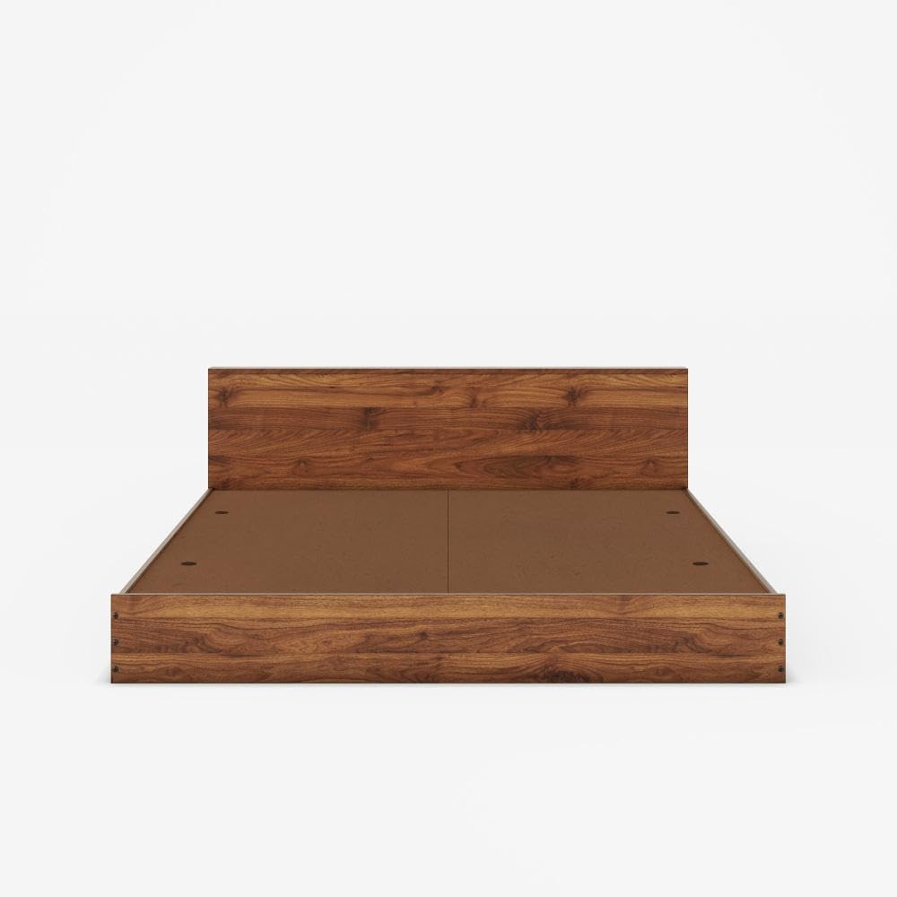 Wakefit Bed | 1 Year Warranty | Double Bed, Queen Size Bed, Cosmo Engineered Wood Bed, Platform Low Height Bed, Wooden Bed (Matte Finish_Brown)