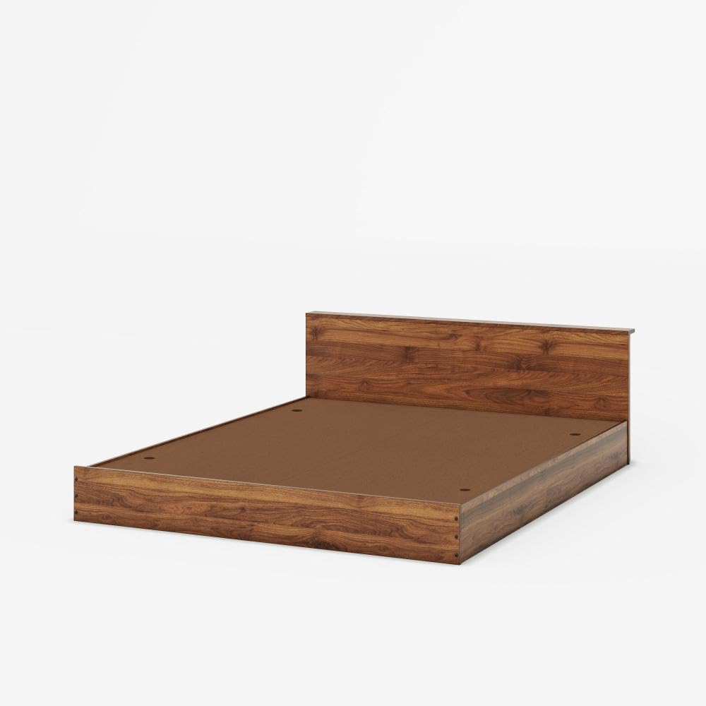 Wakefit Bed | 1 Year Warranty | Double Bed, Queen Size Bed, Cosmo Engineered Wood Bed, Platform Low Height Bed, Wooden Bed (Matte Finish_Brown)