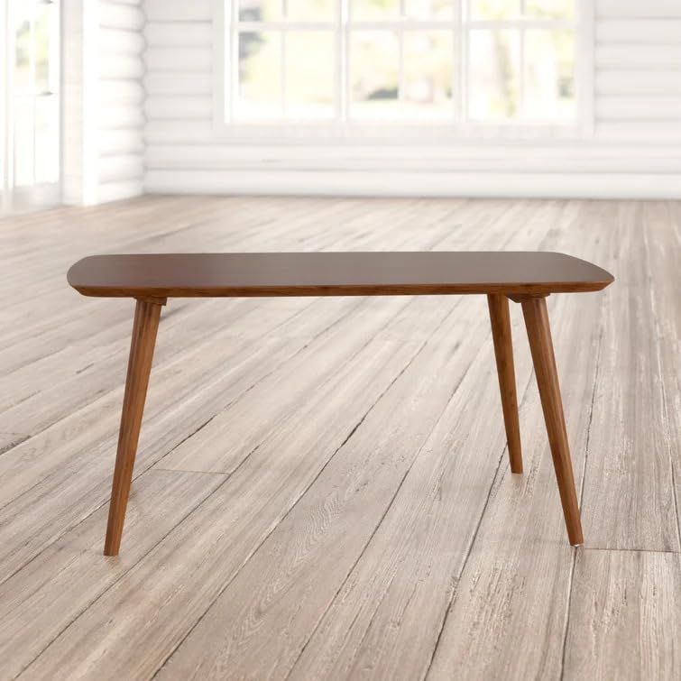 Zareen Mart Modern Coffee Table Centre Table for Living Room, Easy Assembly with Solid Wooden Legs - Antique Top