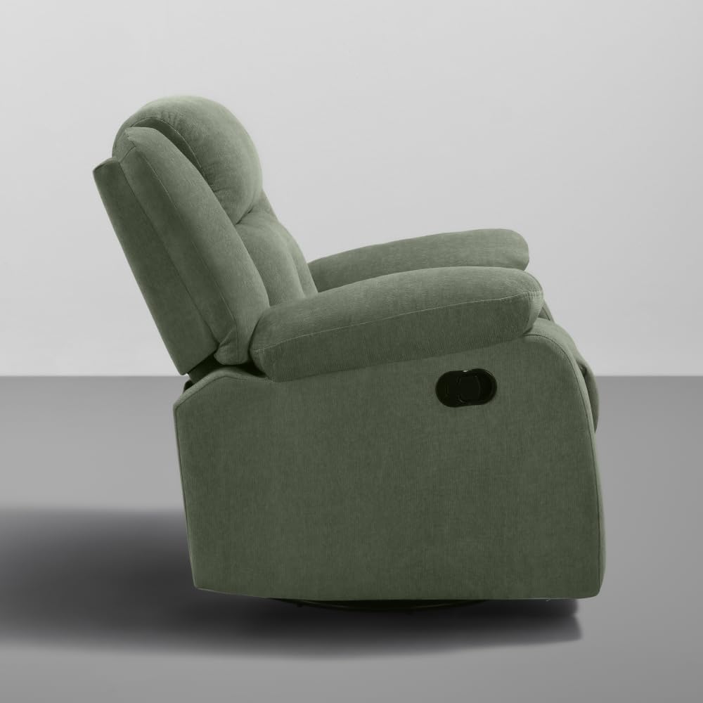 Sleepyhead RX7 - Rocking & Revolving Single Seater Fabric Recliner (Irish Green)