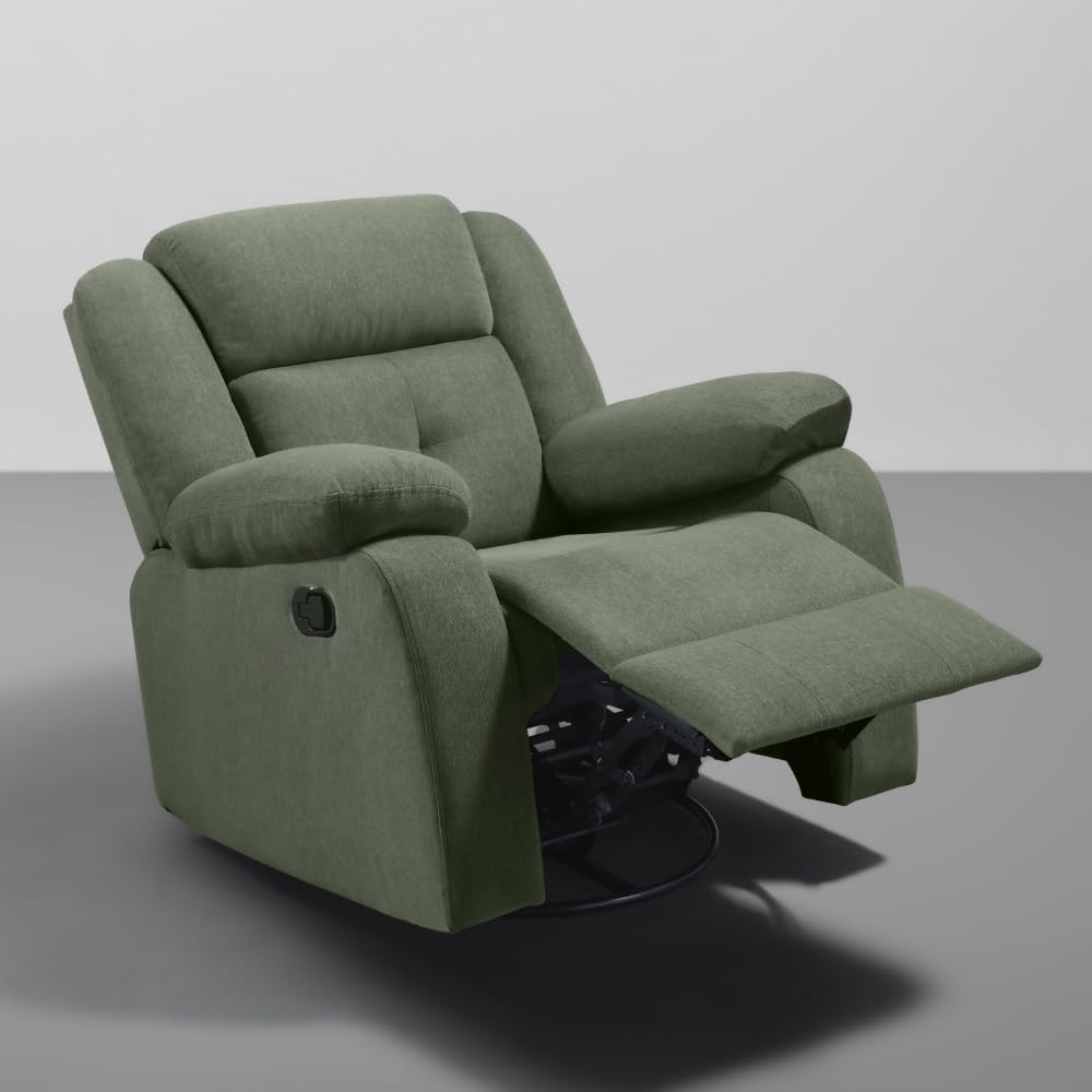 Sleepyhead RX7 - Rocking & Revolving Single Seater Fabric Recliner (Irish Green)