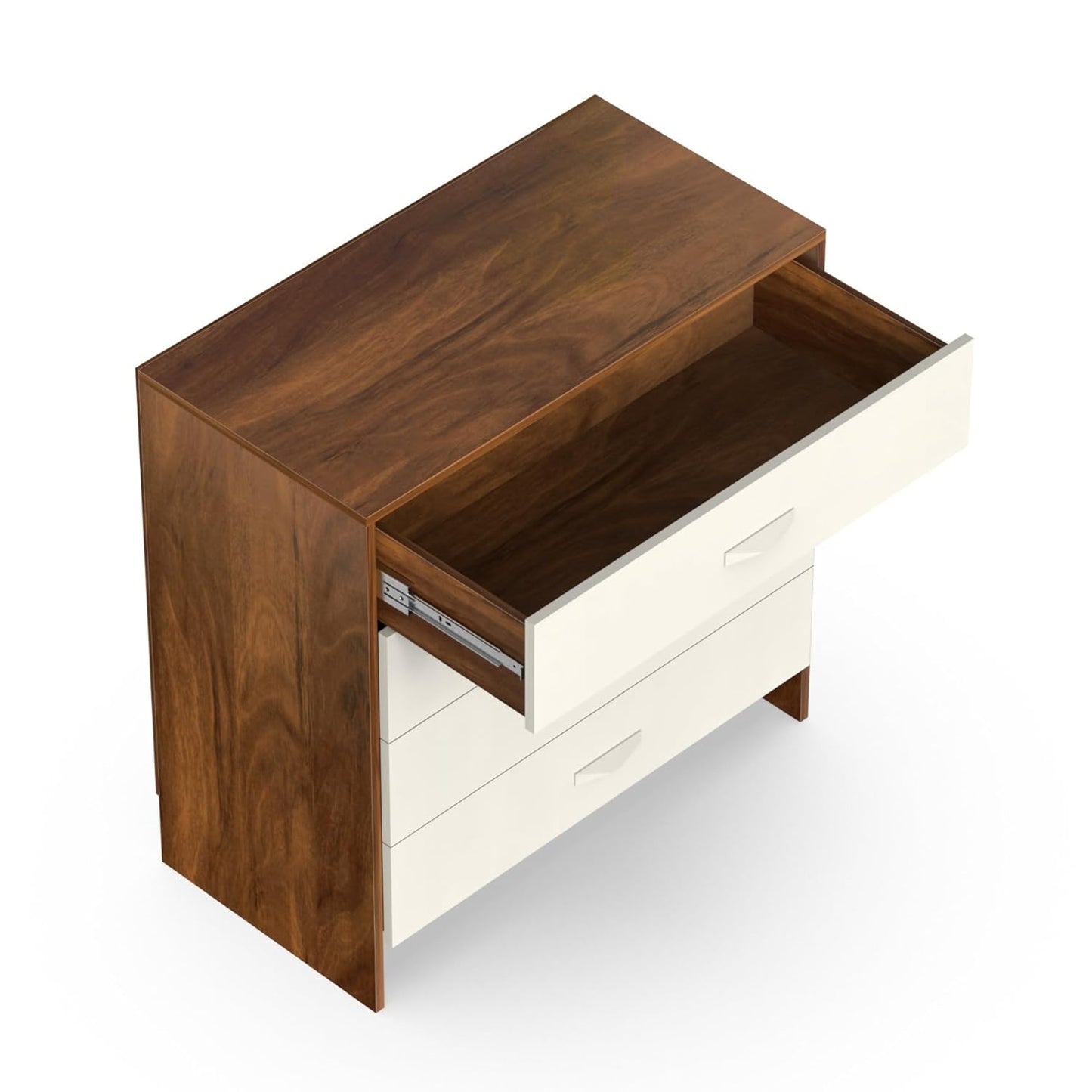 BLUEWUD Colove Engineered Wood Multipurpose Modular Chest of Drawers, Wooden Drawer Storage Organizer Cabinet for Living Room Bedroom Home Furniture (Brown Maple & White)