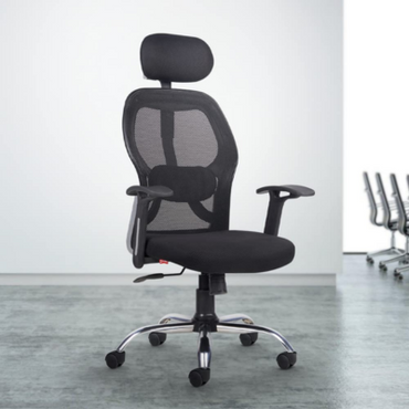 Mesh High Back Office Chair/Study Chair/Computer Chair/Revolving Chair/Desk Chair for Work from Home Metal Base Seat Height Adjustable