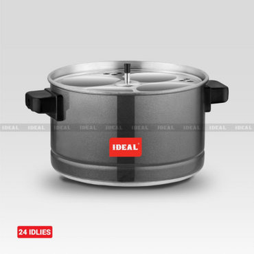 IDEAL Ever Aluminium Idly Vessel Standard Idli Maker 24-Idlis