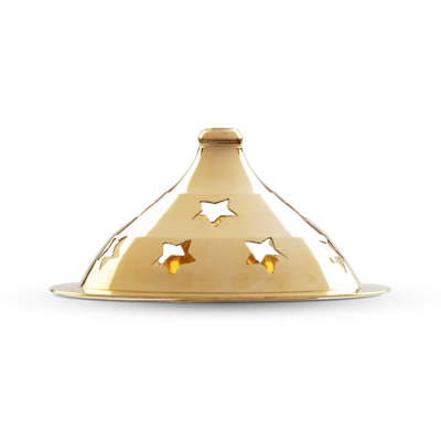 Brass Diya with Glass Cover - 7 inch_Glass Oil Lamp,Durga Pooja Cylindrical Shaped Diya,