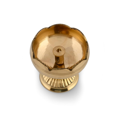 Lotus Flower Diya for Pooja Room, Oil Lamp Diya for Home Decoration - 1 Pcs
