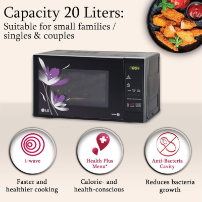 LG 20 L Solo Microwave Oven  Black, Health Plus Menu