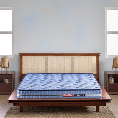Duroflex Back Magic - Doctor Recommended |5 Zone Dual Density Orthopedic Support Layer |6 Inch Queen Size | High Density Coir Mattress for Firm Back Support, (75X60X6 Inch, Blue)