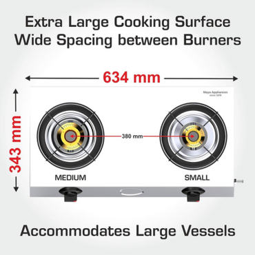 VIDIEM VECTOR NERO (Silver) | Stainless Steel Gas Stove
