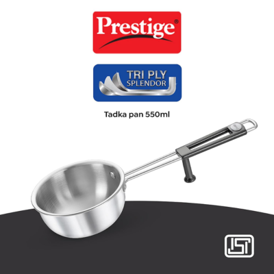Prestige Tri-ply Splendor Tadka Pan 13 cm (Heat Resistant Handle)