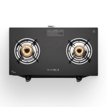 BLOWHOT Glass 2 Burners Gas Stove
