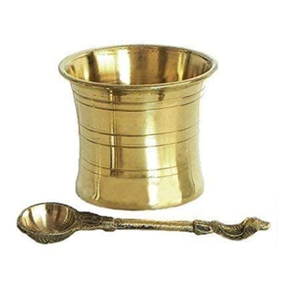 Brass panchapatra Set Spoon panchpathiram - for Pooja Worship
