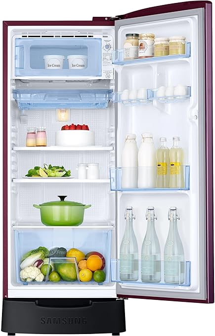 Samsung Single Door 183 Litres 5 Star Refrigerator Camellia Purple RR20D2825CR/NL