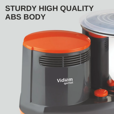 Vidiem Garnet Plus Wet Grinder ST (Grey & Orange)